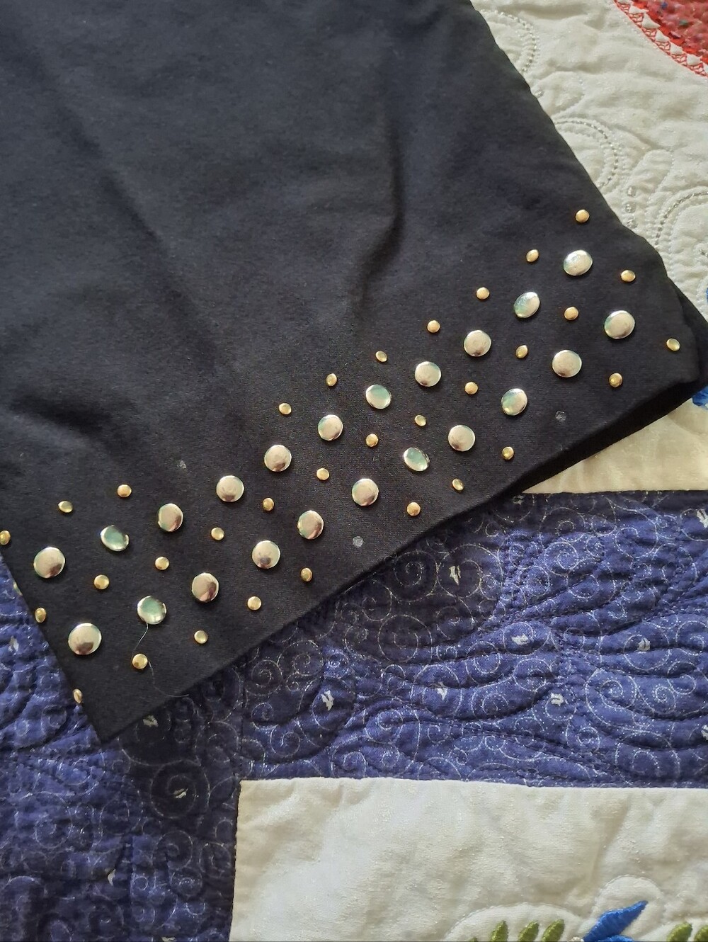 ZAC & RACHEL WOMENS SZ 16 BLACK PULL ON CAPRIS W METAL STUDDS ON HEM LINE PRE- - Picture 8 of 10